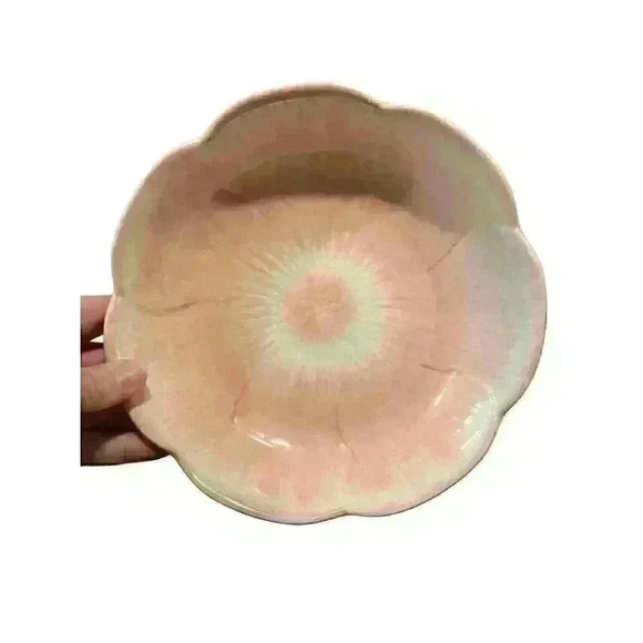 8" Pink Ceramic Flower Candy Bowl Tien Hsing Int'l Trading Co LTD - Picture 6 of 8